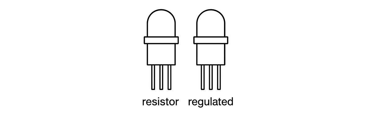 Resistor controlled or regulated 12 Volt WS2811 LED Pixel 