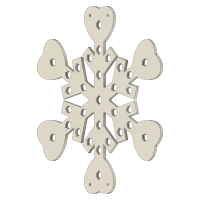 Schneeflocke Herz (30 cm)