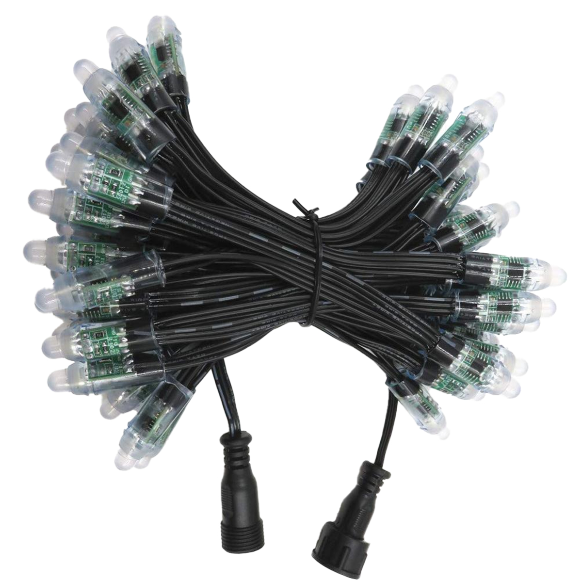WS2811 RGB LED 12mm Pixel Kette (12V) schwarzes Kabel mit xConnect Stecker