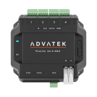 PixLite A4-S Mk3, Ausgangsseite: vier grüne...