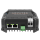 PixLite A4-S Mk3, Anschlussseite schräg: RJ45-Ports ETH1 und ETH2 mit Status-LEDs, AUX-Klemme, Push-in-Klemmen