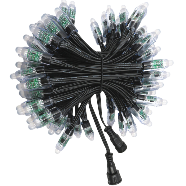 WS2811 RGB Pixelketting (12V) – 12 mm · IP68 - 100 pixels - xConnect® - Zwart