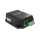 PixLite E4-S Mk3 en vista oblicua frontal con inscripción Advatek, conector ETH y borne AUX, al fondo los bornes de salida