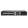 PixLite T16X-S Mk3 por detrás: dieciséis conectores RJ45 para las líneas de largo alcance, borne AUX, ranura microSD, ETH1 y ETH2, toma IEC 100–240 V CA