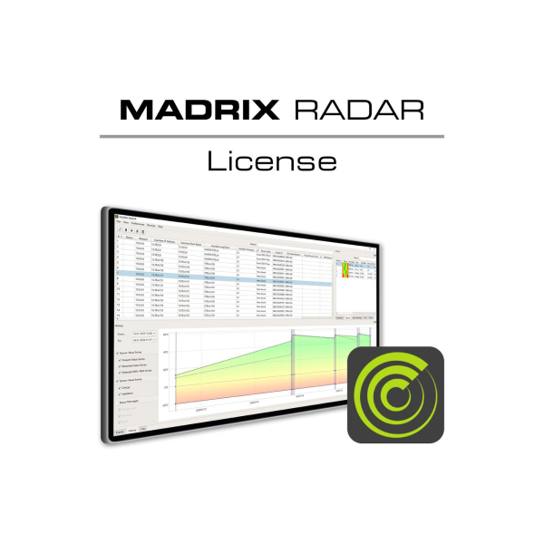 Karte MADRIX RADAR mit Bildschirm und der Aufschrift License