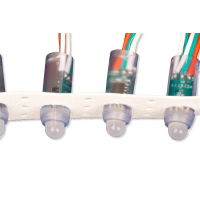 Mounting strip for 12mm LED Pixel (withe) with Pixel Top...