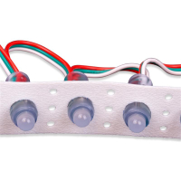 Mounting strip for 12mm LED Pixel (white) with Pixel  Frontal