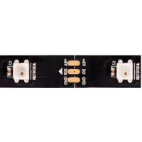 Primo piano della striscia con LED WS2812b e punto di...