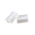 Two silicone end caps, side view