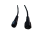 Conector redondo de 2 polos, negro: macho y hembra