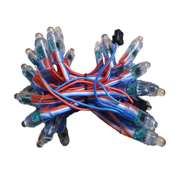 WS2811 RGB Full Color 12mm Pixels digital adressierbare LED (5Volt) Seitenansicht