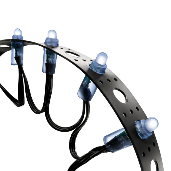 Pixelsnoer in de montagestrip, gebogen