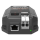 PixLite R2F-S por detrás: conector RJ45 para la línea de largo alcance y borne blanco de conexión rápida + y −