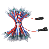 Catena Pixel WS2811 RGB (5V DC) &ndash; Bullet 12mm, IP68 - 50 Pixels - xConnect&reg; - Blu/Bianco/Rosso