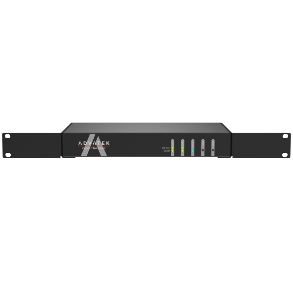 Zwei schwarze 19-Zoll-Rackwinkel für einen einzelnen PixLite T16X-S Mk3